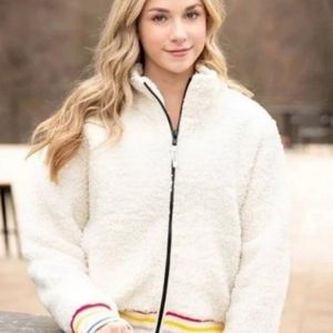 Ivory Ella Sherpa Jacket NWOT- Large